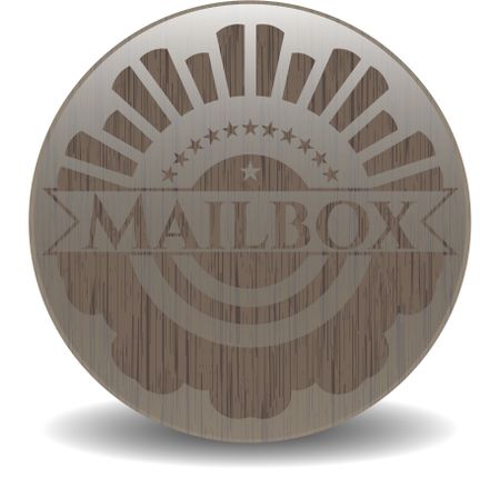 Mailbox retro style wooden emblem