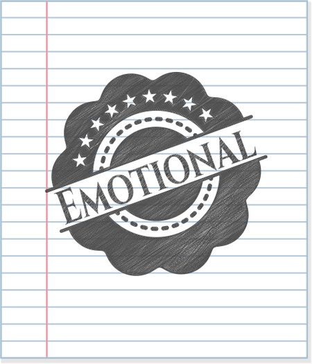 Emotional pencil emblem