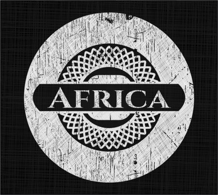 Africa chalkboard emblem written on a blackboard