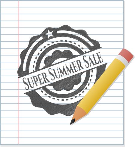 Super Summer Sale pencil emblem