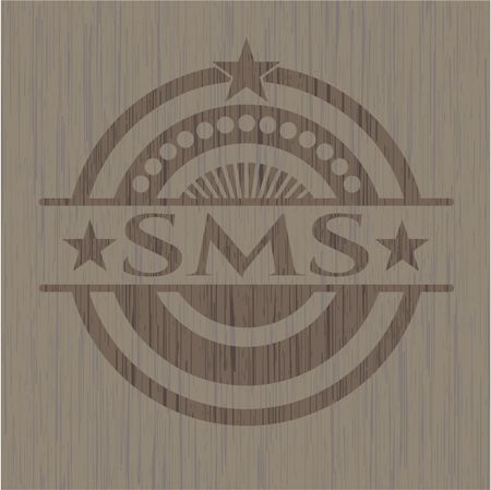 SMS wooden emblem. Vintage.