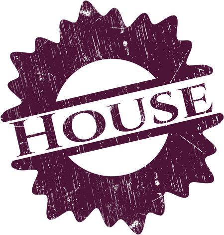 House grunge stamp