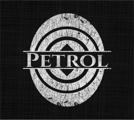 Petrol chalk emblem written on a blackboard