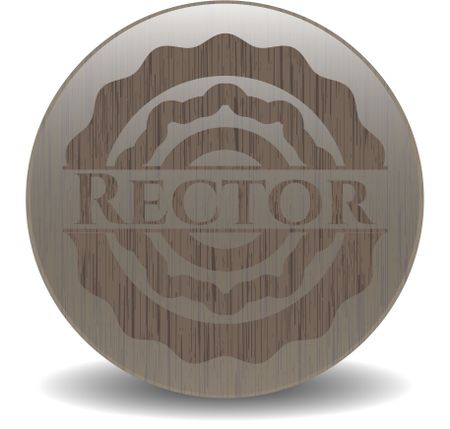 Rector realistic wooden emblem