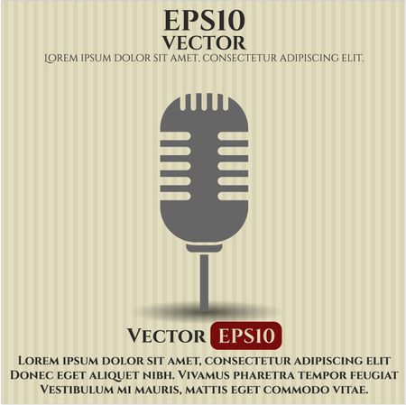 Microphone icon vector symbol flat eps jpg app web concept