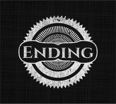 Ending written on a chalkboard