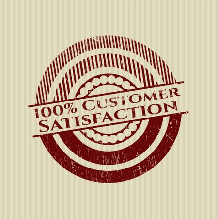 100% Customer Satisfaction rubber texture