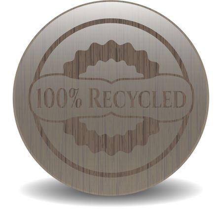 100% Recycled wood emblem. Vintage.