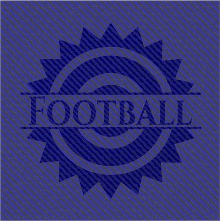Football badge with jean texture