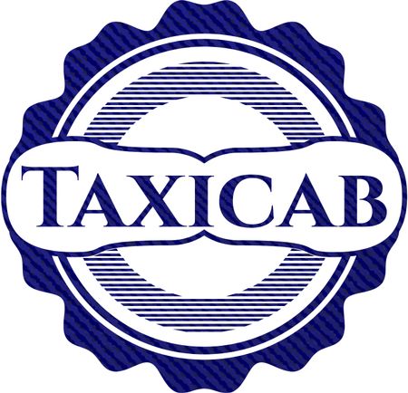 Taxicab with jean texture