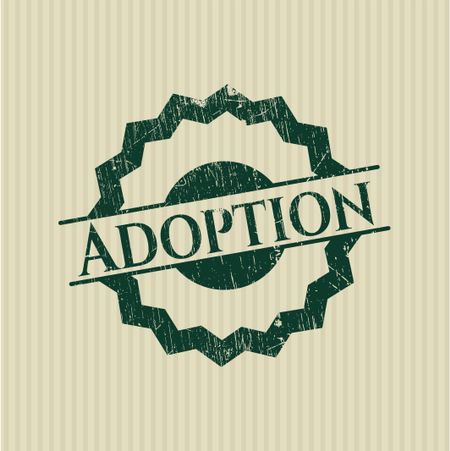 Adoption grunge stamp