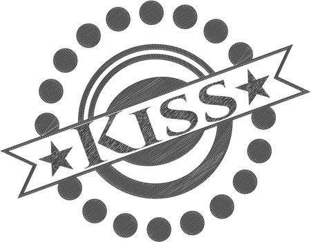 Kiss pencil emblem