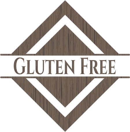 Gluten Free retro wood emblem