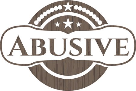 Abusive retro wood emblem