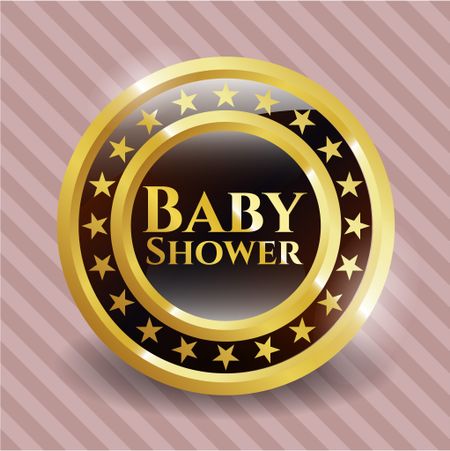 Baby Shower golden emblem
