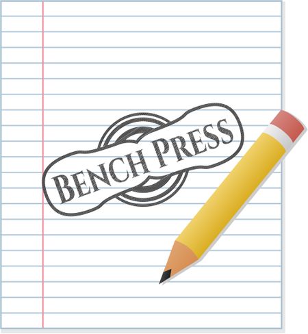 Bench Press drawn with pencil strokes