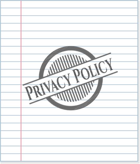 Privacy Policy drawn with pencil strokes