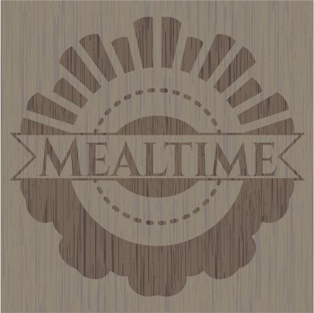 Mealtime wooden emblem