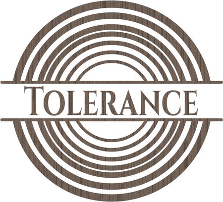 Tolerance wooden emblem