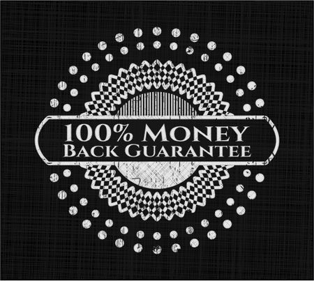 100% Money Back Guarantee chalk emblem