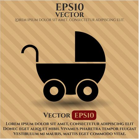 Baby Cart icon vector symbol flat eps jpg app web concept