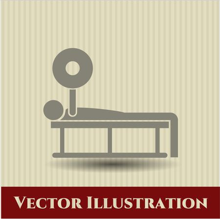 bench press icon vector symbol flat eps jpg app web