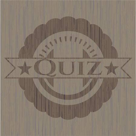 Quiz realistic wooden emblem