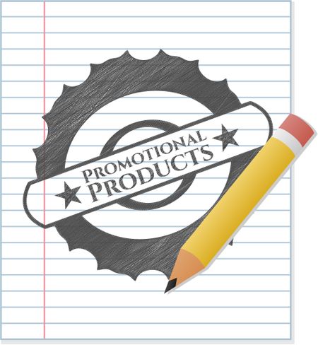 Promotional Products drawn in pencil