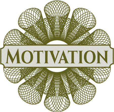 Motivation rosette or money style emblem