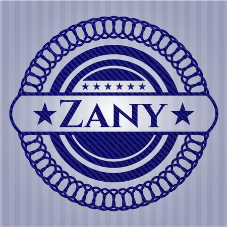 Zany emblem with jean high quality background