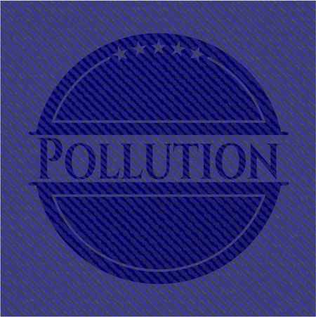 Pollution with denim texture