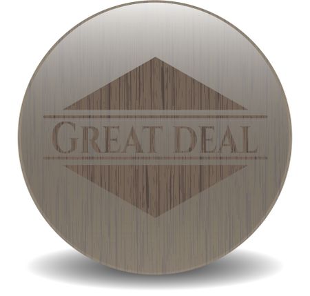 Great Deal wooden emblem