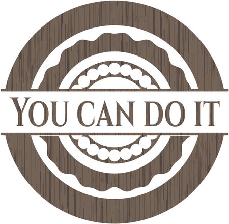 You can do it badge with wooden background