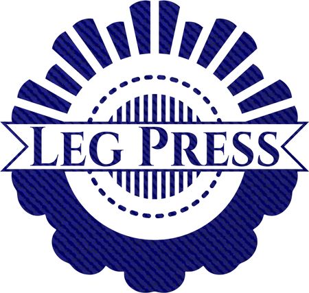 Leg Press emblem with denim texture