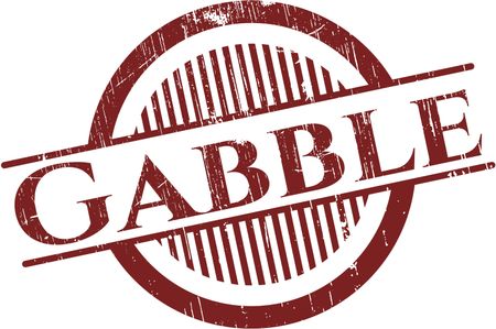 Gabble rubber grunge stamp