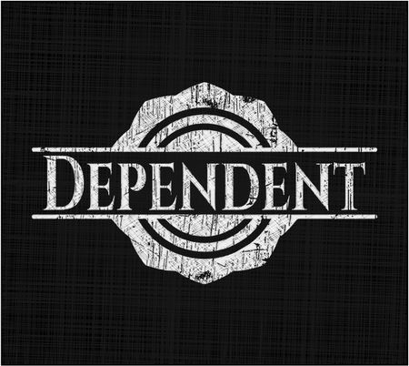 Dependent chalkboard emblem