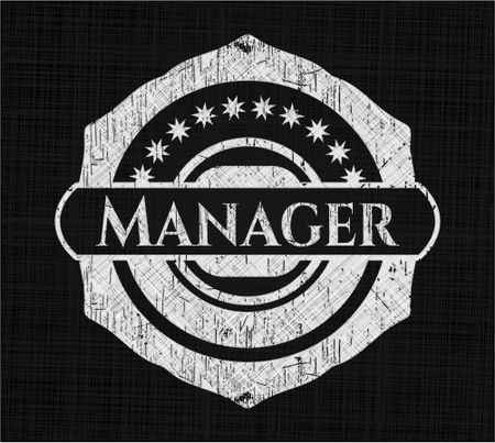 Manager chalkboard emblem