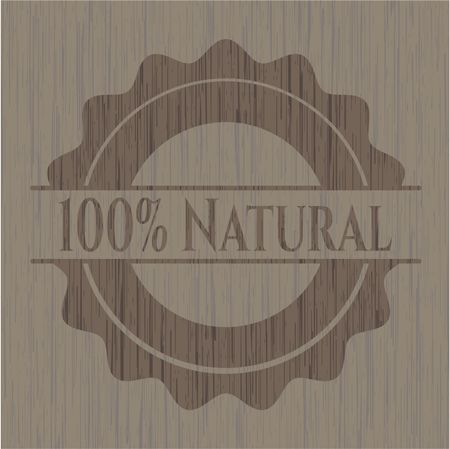 100% Natural vintage wood emblem