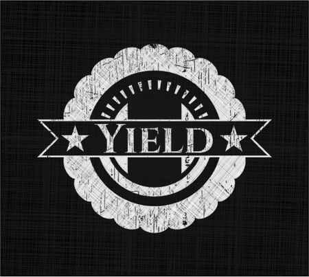 Yield written with chalkboard texture