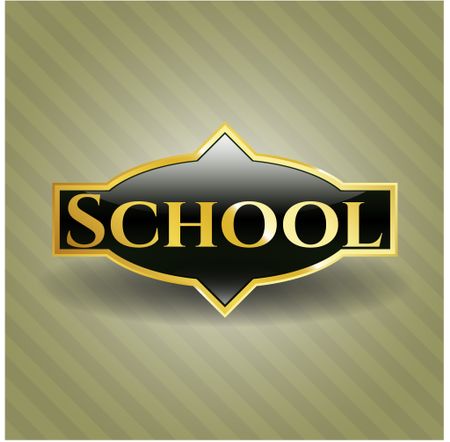 School gold emblem