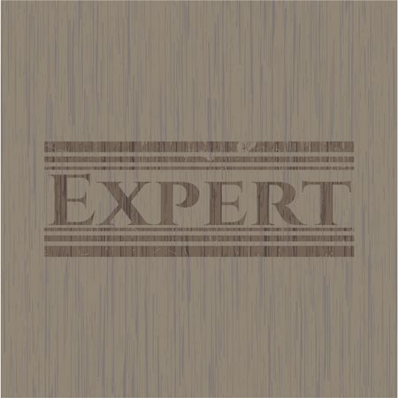 Expert retro wood emblem