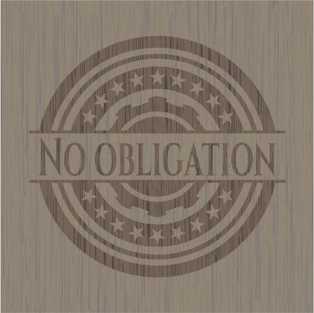 No obligation wood emblem. Retro