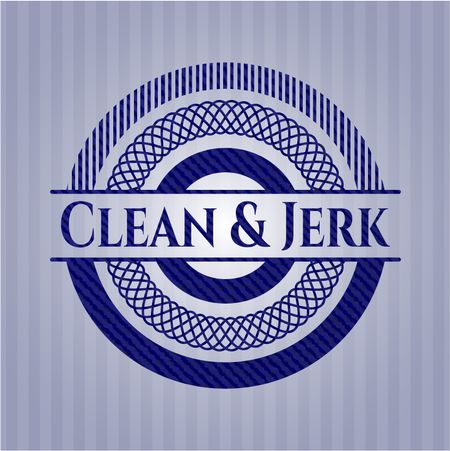 Clean & Jerk denim background