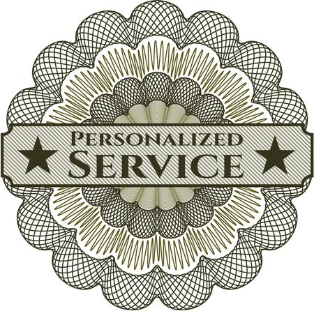Personalized Service abstract linear rosette