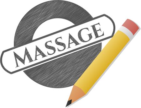 Massage pencil strokes emblem