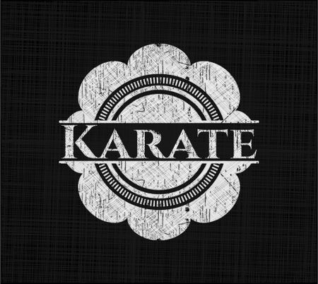 Karate on blackboard
