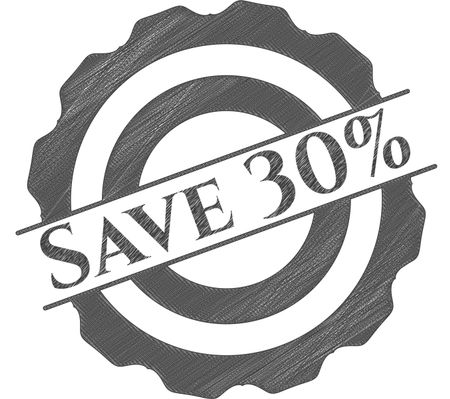 Save 30% penciled