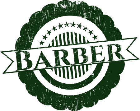 Barber grunge style stamp