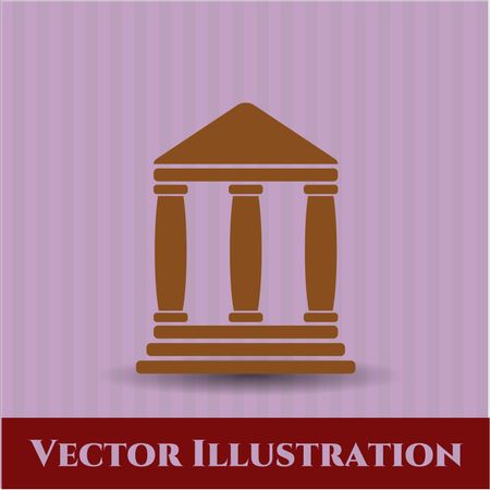 bank icon vector symbol flat eps jpg app web concept website