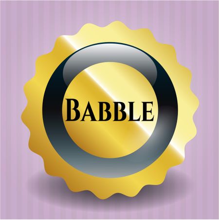 Babble golden badge or emblem